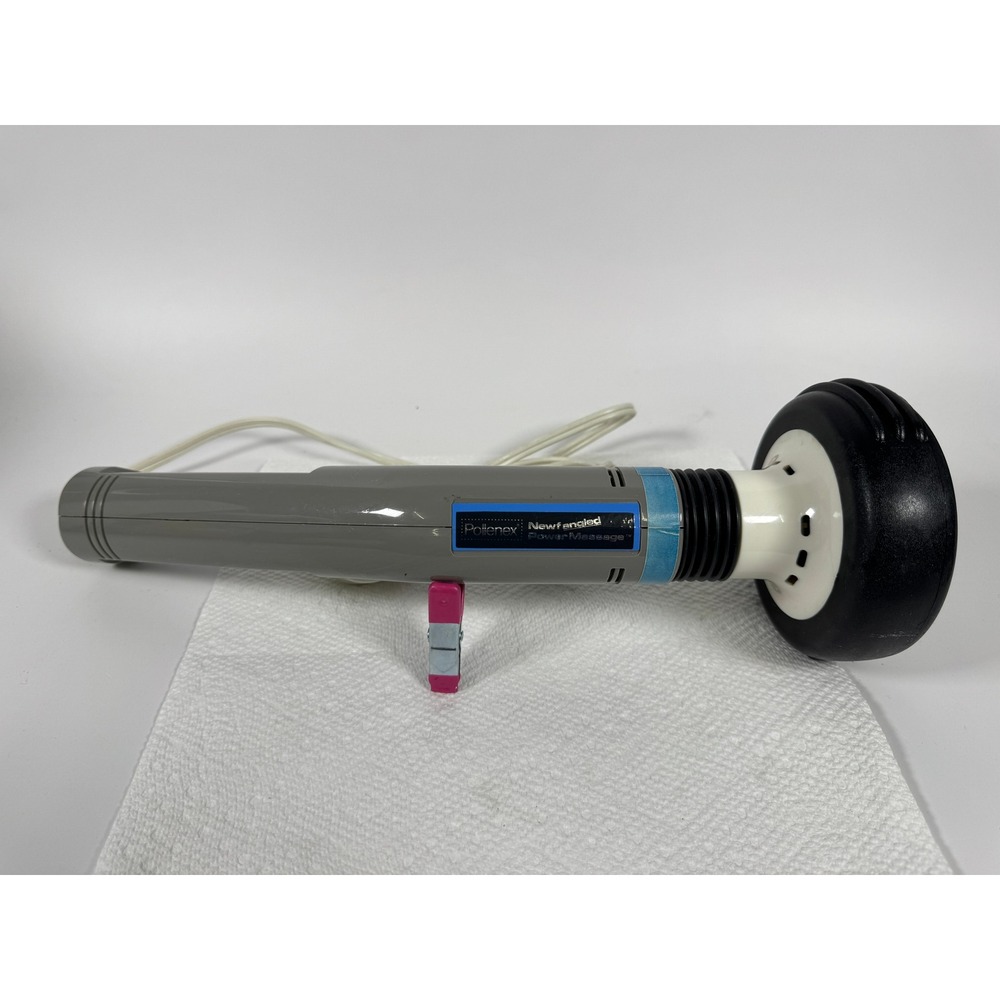 Pollenex Newfangled Power Massage Handheld Electric Massager Grey Angled Corded